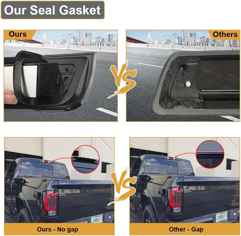 RAVSOFT LED 3rd Third Brake Light Smoked Lens with Seal Gasket For 2009-2018 Dodge Ram 1500 2500 3500 High Mount Stop Lamp Assembly - Image 3